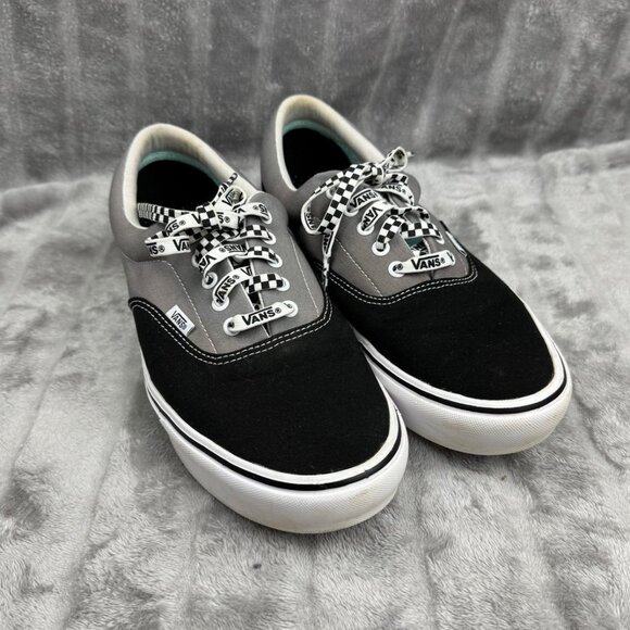 Vans Lace Mix Comfycush Era Grey/Black Mens 12 Low Top Sneaker Skater Grunge - Picture 1 of 7